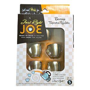 Just Right Joe: Beverage Hot & Cold Temperature Regulators, Mug Shaped Set of 5
